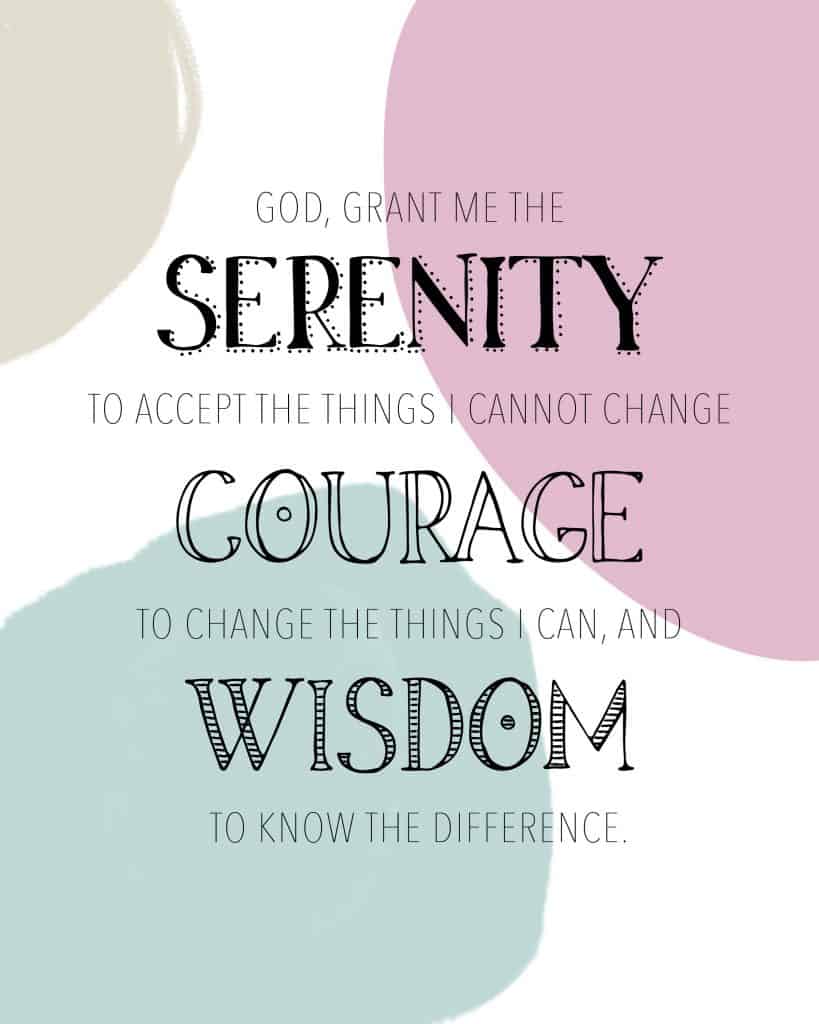 free printable serenity prayer wall art - my printable faith